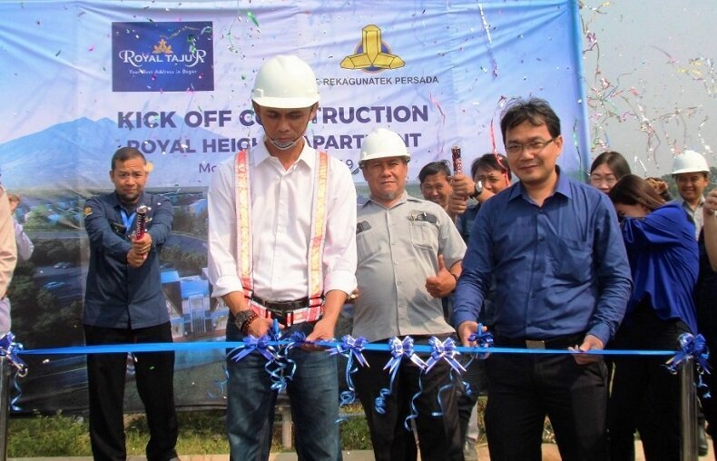 Apartemen Royal Heights yang dikembangkan PT Tajur Surya Abadi memulai pembangunan konstruksi proyek.