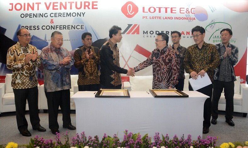 Modernland Realty dan Lotte E&C masing-masing 40:60, perusahaan patungan itu dinamai dengan PT Lotte Land Modern Realty.