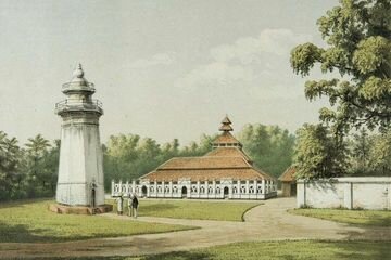 Lukisan Masjid Agung Banten Tempo Doeloe