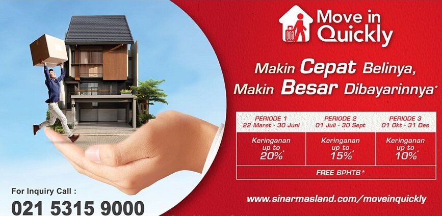 Sinar mas Land mudahkan cara bayar.